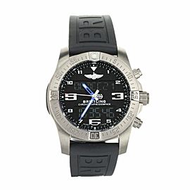 Breitling Expospace B55 Titanium on Black Rubber Strap Deployant 46mm