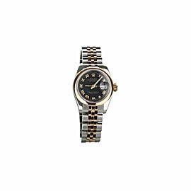 Rolex Lady Datejust Stainless Steel Rose Gold Smooth Bezel 26mm Full Set