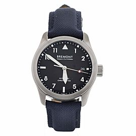 Bremont Solo 37 Stainless Steel Blue Canvas Strap 37mm