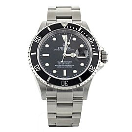 Rolex Submariner Date Stainless Steel Black Dial Steel Bezel 40mm