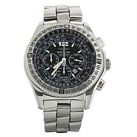 Breitling B-2 Black Dial Chronograph Stainless Steel on Bracelet 44mm