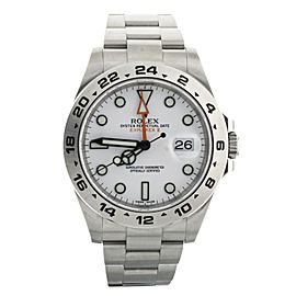 Rolex Explorer II GMT White Dial Stainless Steel on Bracelet 42mm