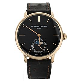 Frederique Constant Simline Moon Phase Rose Gold Alligator 42mm