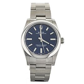 Rolex Oyster Perpetual Stainless Steel Blue Dial on Bracelet 34mm 124200