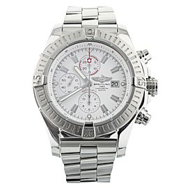 Breitling Super Avenger Stainless Steel on Bracelet White Dial 48mm a13370