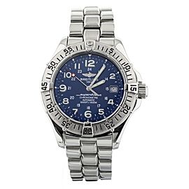 Breitling Super Ocean Blue Dial Stainless Steel on Bracelet 42mm A17360 Full Set