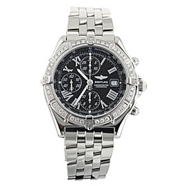 Breilting Crosswind Acier Chronograph Diamond Bezel Steel 44mm A13355 Full Set