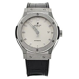 Hublot Classic Fusion Titanium White Dial Rubber Strap 42mm 542.NX.2611.LR