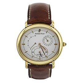 Audemars Piguet Millenary Dual Time Yellow Gold Calf Strap 38mm 25778BA Full Set