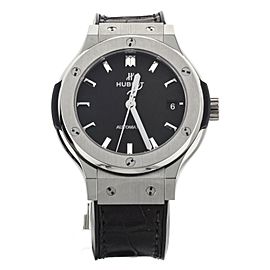 Hublot Classic Fusion Titanium Black Dial Alligator Strap 38mm 565.NX.1470.RX