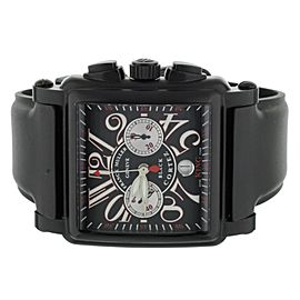 Franck Muller King Cortez Conquistador Black Steel on Rubber 45mm 10000K CC NR