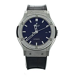 Hublot Classic Fusion Titanium Diamond Bezel Black DIal 42mm 542.NX.1171.LR.1104