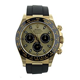 Rolex Daytona Yellow Gold Oysterflex Strap Chronograph 40MM Full Set