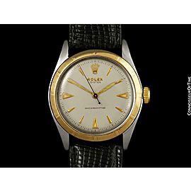 ROLEX Mens Vintage Oyster SS Steel & 18K Gold, Rare & Classic