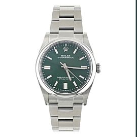 Rolex Oyster Perpetual Green Dial Stainless Steel Bracelet 36mm 126000 Full Set