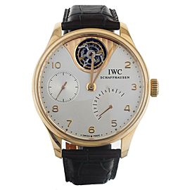 IWC Portuguese Mystere Tourbillon L.E. Rose Gold Silver Dial 44mm IW50420