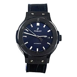 Hublot Classic Fusion Ceramic Blue Alligator Rubber Strap 38mm 565.CM.7170.RX