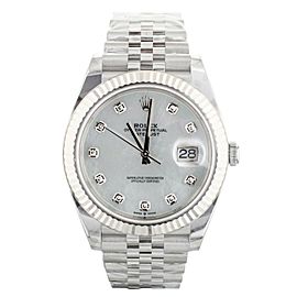 Rolex Datejust 41 Stainless Steel Jubilee Bracelet MOP Diamond Dial 41mm