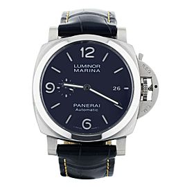 Panerai Luminor blue dial stainless steel Alligator Strap 44mm Pam full set