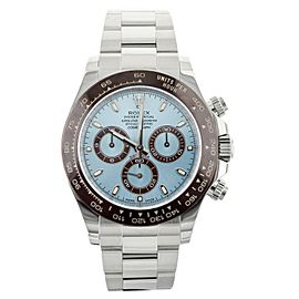 Rolex Daytona Platinum Glacier Blue Dial Platinum Bracelet 40mm Full Set