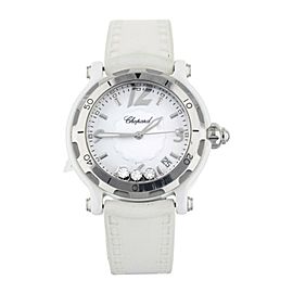 Choppard Happy Sport White Ceramic White Dial Rubber Strap Quartz 38mm