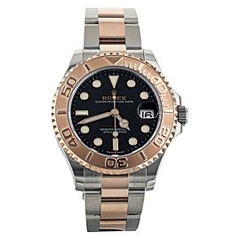 Rolex Yacht-Master 37 Stainless Steel Rose Gold Black Dial Bracelet 37mm