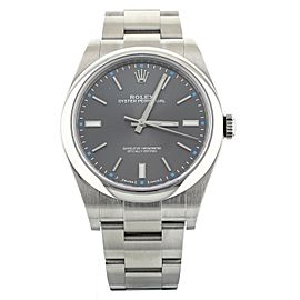 Rolex Oyster Perpetual Dark Rhodium Dial Stainless Steel on Bracelet 39mm