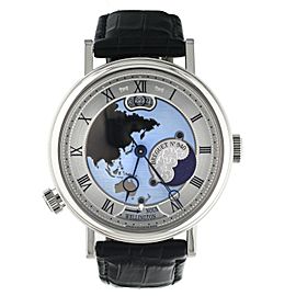 Breguet Classique Hora Mundi World Timer "Asia" Silver Dial 43mm Platinum