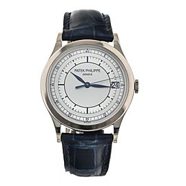 Patek Philippe Calatrava Sector Silver Dial White Gold 38mm Full Set