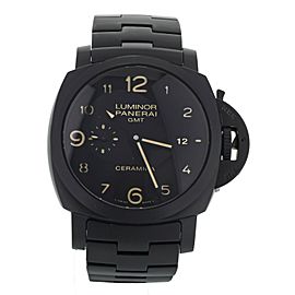 Panerai Luminor 1950 GMT Tuttonero Ceramica Black Dial on Bracelet 44MM