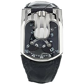 Urwerk UR-103 Manual Wind Satellite Display White Gold Alligator Strap