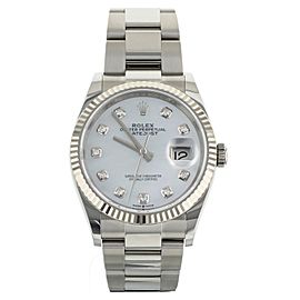 Rolex Datejust Stainless Steel Mother of Pearl Diamond Dial Bracelet 36mm