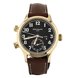 Patek Philippe Calatrava Pilot Travel Time Rose Gold Brown Dial 37.5mm 7234R-001