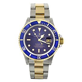 Rolex Submariner Date Stainless Steel Yellow Gold Blue Dial 40mm