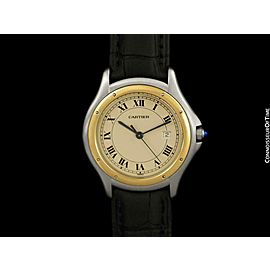 CARTIER COUGAR PANTHERE Mens Unisex SS Steel & 18K Gold Watch