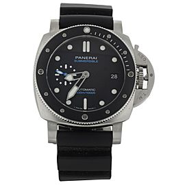 Panerai Submersible Black Dial Stainless Steel Ceramic 42mm PAM683 Full Set