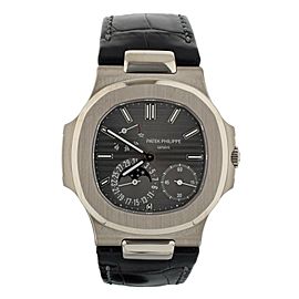 Patek Philippe Nautilus White Gold Black Alligator strap 40MM 5712G-001 Full Set