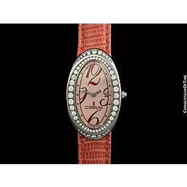 CORUM OVALE Ladies SS Steel & Diamond Watch - $8,170, Near NOS