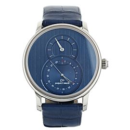 JAQUET DROZ C.S.Q BLUE DIAL STAINLESS STEEL BLUE STRAP AUTOMATIC 43MM J007030245