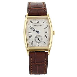 Breguet Heritage Auto Silver Dial Yellow Gold Brown Crocodile 8670