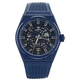 Zenith Defy Blue Ceramic Skeleton Dial Rubber Strap 40mm 49.9003.670/51.R793