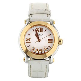 Chopard Happy Sport Stainless Steel Rose Gold Silver Dial 36mm 278492-9001