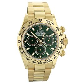 Rolex Cosmograph Daytona Green Dial 18K Yellow Gold Case & Bracelet 40MM