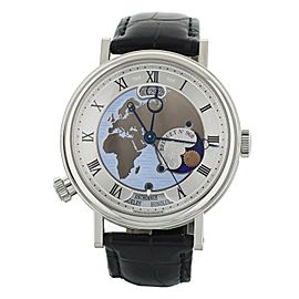 Breguet Classique Hora Mundi World Timer "Europe" Silver Dial 43mm Platinum