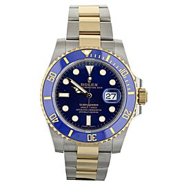 Rolex Submariner Stainless Steel Yellow Gold Blue Dial 40mm Full Set