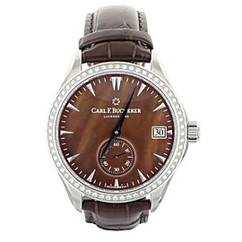 Carl F. Burcherer Manero Brown MOP Dial Diamond Bezel 40MM