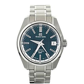 Grand Seiko Hi-Beat GMT L.E. Green Dial Stainless Steel 40mm Full Set