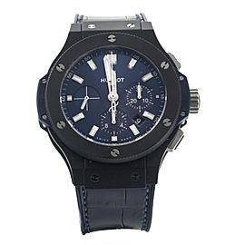 Hublot Big Bang Chronograph Ceramic Blue Dial Alligator Rubber 301.CI.7170.LR