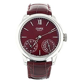 Czapek Quai Des Bergues “Ricochet” Guilloché Rhubarb Red 38.5mm Full Set