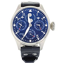 IWC Big Pilot's Watch Perpetual Calendar Blue Dial 46mm Full Set